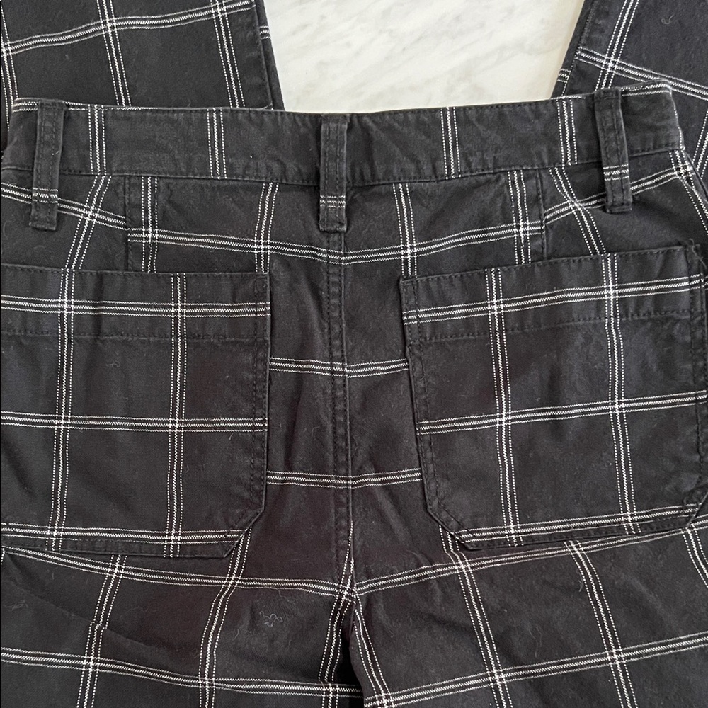 Madewell Black and White Windowpane Plaid Patterned Pants - Picture 5 of 8